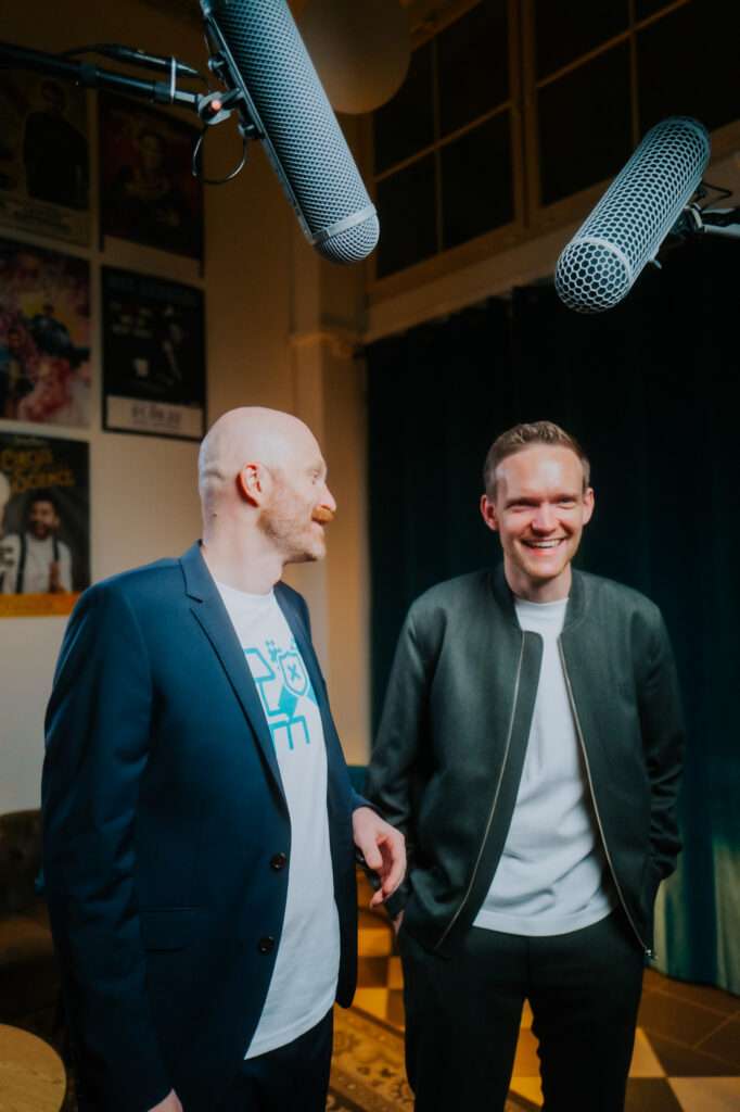 Reinhold Nawroth mit DSLAM-Partner Ulf Masselink von pco